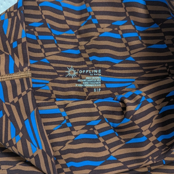 NWOT Aerie Offline Goals inseam crochet inset 5" bike shorts size small - Picture 4 of 8